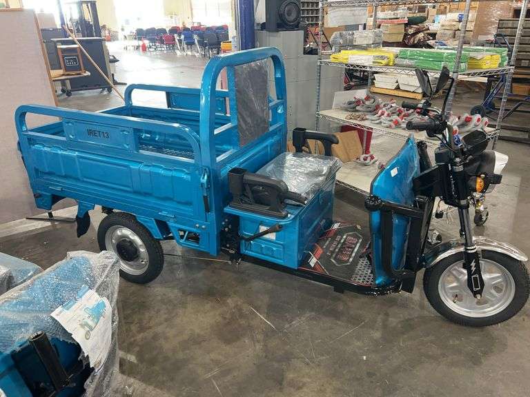IRANCH IRET13 HIGH-END 60 VOLT ELECTRIC TRICYCLE UTILITY BED VEHICLE #253 ~ UNASSEMBLED