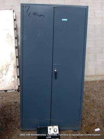 DURHAM MFG GRAY 2-DOOR METAL CABINET