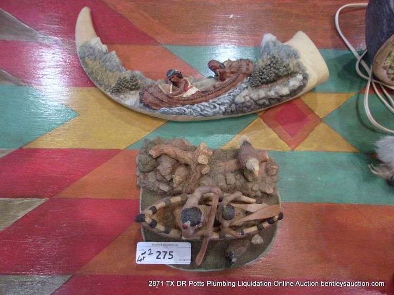 LOT: (2) INDIGINOUS OZARK FIGURINES