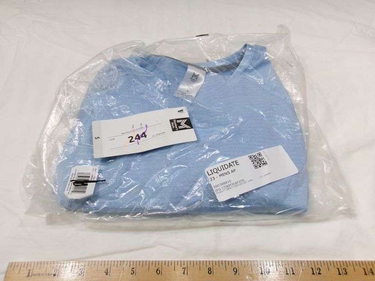 MEN'S BLUE ACTIVE TEE, SIZE SMALL