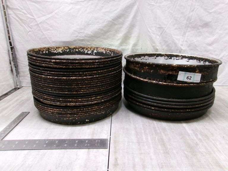 STACK OF LARGE STOVE DRUM COVERS, 34 QTY