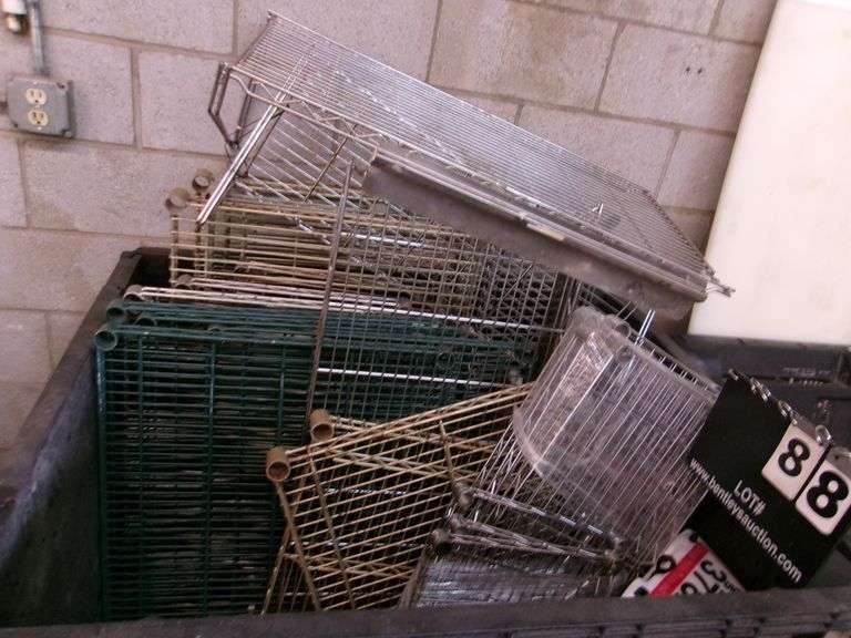 CRATE: SHELVES AND MISC. ITEMS, CONTENTS ONLY