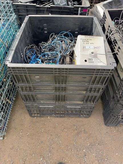 BLACK TUB: WIRE, POWER CABLES, NET: 200 LBS - CONTENTS ONLY