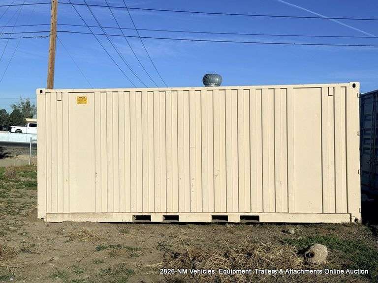 SHIPPING CONTAINER, SINGLE DOOR, BROWN, 7.8 W X 7.5 H X 18.11 L