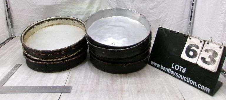 STACK OF LARGE STOVE DRUM COVERS, 7 QTY