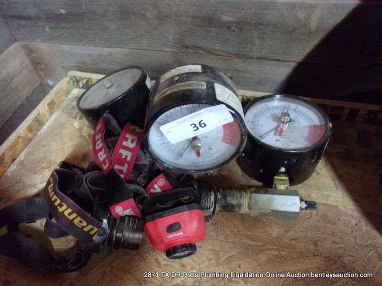 LOT: A RICH GAUGES AND HEADLAMPS