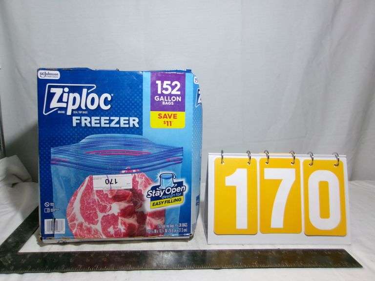 ZIPLOC FREEZER 1-GLAAON BAGS - (152 COUNT)