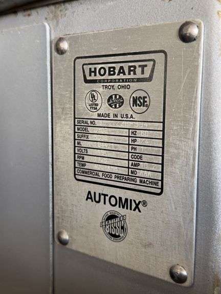 HOBART INDUSTRIAL PLANETARY MIXER