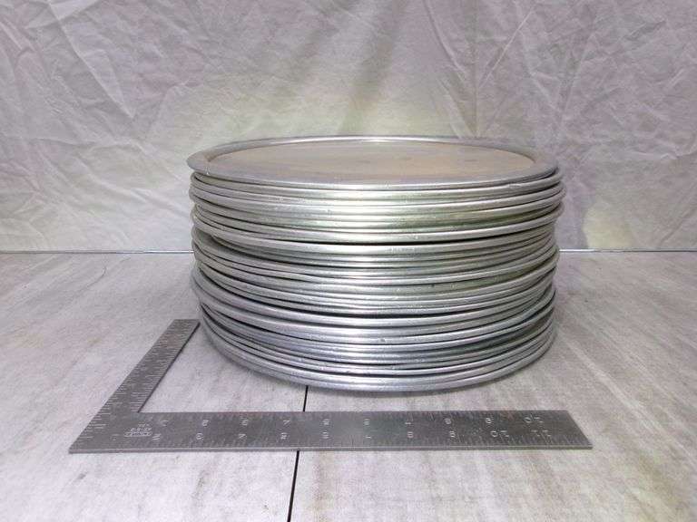STACK OF PIZZA PANS, QTY 28