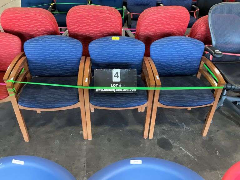 PAOLI INC MODEL: 2112 HPE 90 BLUE FABRIC WAITING ROOM CHAIRS (3X MONEY)