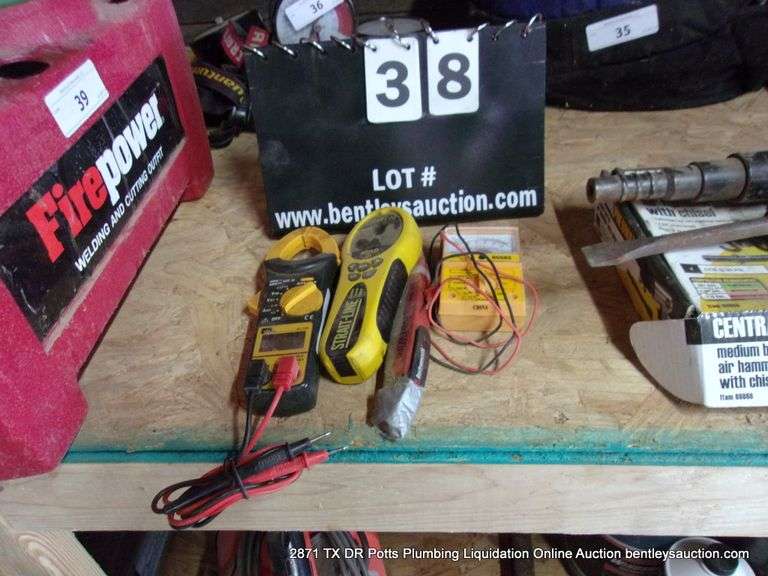 LOT: STRAIT-LINE, LIVE WIRE TOOL, VOLT METERS