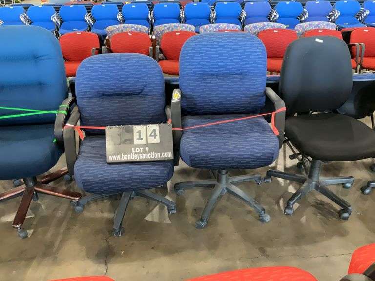 BLUE FABRIC W/ WHITE ACCENT ADJUSTABLE HEIGHT (2X MONEY)