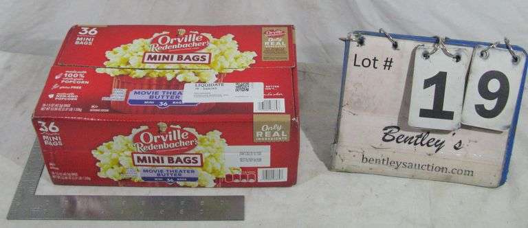 36 MINI BAGS ORVILLE REDENBACHER'S MOVIE THEATER POPCORN