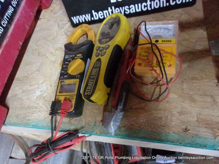 LOT: STRAIT-LINE, LIVE WIRE TOOL, VOLT METERS