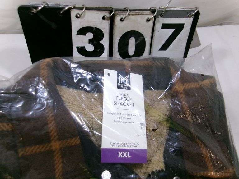 MEN'S FLEECE SHACKET, SIZE XXL