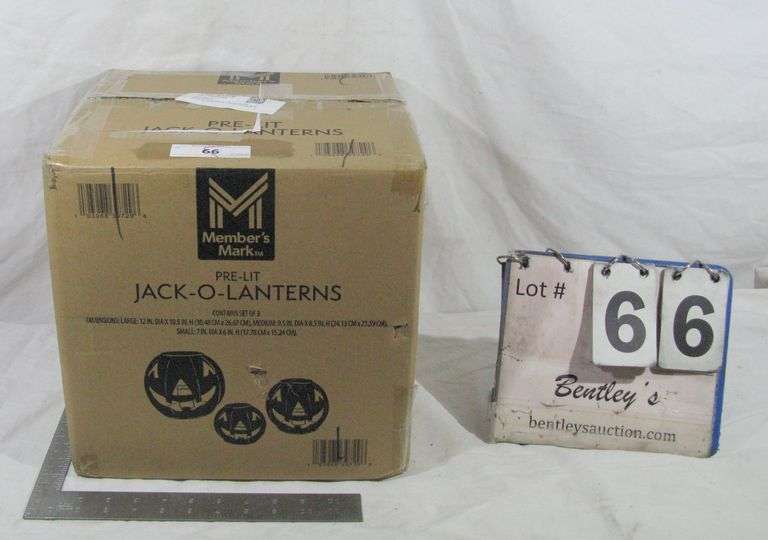 BOX: 3-SET PRE-LIT JACK-O-LANTERNS
