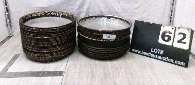 STACK OF LARGE STOVE DRUM COVERS, 34 QTY