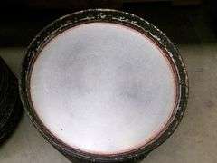 STACK OF LARGE STOVE DRUM COVERS, 34 QTY