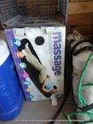 LOT: (2) CRATES, MASSAGE MAT W/ HEAT