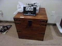 WOODEN W/ DARK FINISH CHEST