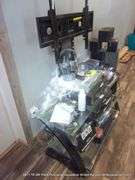 3-SHELF GLASS TV STAND