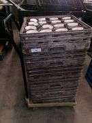 MUG STORAGE CRATE W/ COFFEE MUGS