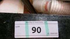 CRATE: MISC. ITEMS, TABLE BASES, SCOTTS TURFF SPREADER, ETC