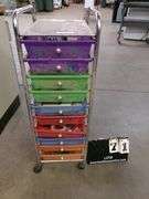 9 DRAWER SHELF ON WHEELS