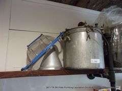 LOT: (3) PRESSURE COOKER AND TWO STRAINERS