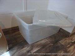 CLEAR POLY TOTE & SMALLER LID