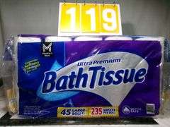 45 LARGE ROLLS: ULTRA PREMIUM BATH TISSUE