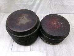 STACK OF STOVE DRUM COVERS, 38 QTY