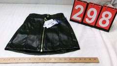 LIMITED BLACK LEATHER SKIRT, SIZE SMALL