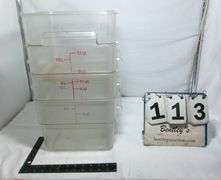 COMMERCIAL GRADE FOOD STORAGE CONTAINER, 4 QTY