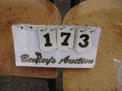 SET OF 4: WOOD CHAIRS - METAL FRAME