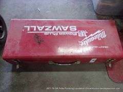 SAWZALL CASE W/ WIRES, ROPES, PULLEY, ETC - SAWZALL NOT INCLUDED