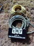 LOT: (2) GARDEN HOSES - GREEN & YELLOW