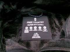 FREE COUNTRY SUPER SOFT SHELL BOY'S ACTIVE HODED JACKET - LARGE 12/14
