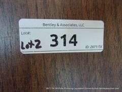 LOT: (2) 6' WOOD AND METAL FOLDING TABLE, ANGLE BACK PILLOW, LEG PILLOW