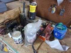 LOT: BATTERIES, NAILS, CLOBBER, ETC