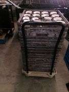 MUG STORAGE CRATE W/ COFFEE MUGS