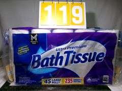 45 LARGE ROLLS: ULTRA PREMIUM BATH TISSUE