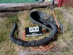 LOT: BLACK TUB W/ HOSES AND SPRINKLER
