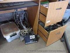 LOT: CONTENTS OF DESK & CONTENTS ON FLOOR