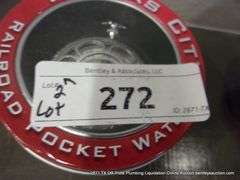 LOT (2): LIA SOPHIA BEADED NECKLACE, KANSAS CITY RAILROAD POCKET WATCH