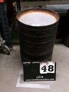 STACK OF LARGE STOVE DRUM COVERS, 50 QTY