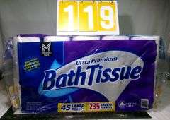 45 LARGE ROLLS: ULTRA PREMIUM BATH TISSUE