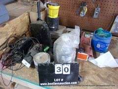 LOT: BATTERIES, NAILS, CLOBBER, ETC