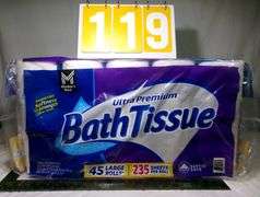 45 LARGE ROLLS: ULTRA PREMIUM BATH TISSUE