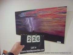 LOT (3): LIGHTING PAINTING ON VENEER WOOD, INDIAN LADY, NATIVE AMERICAN ON HORSE